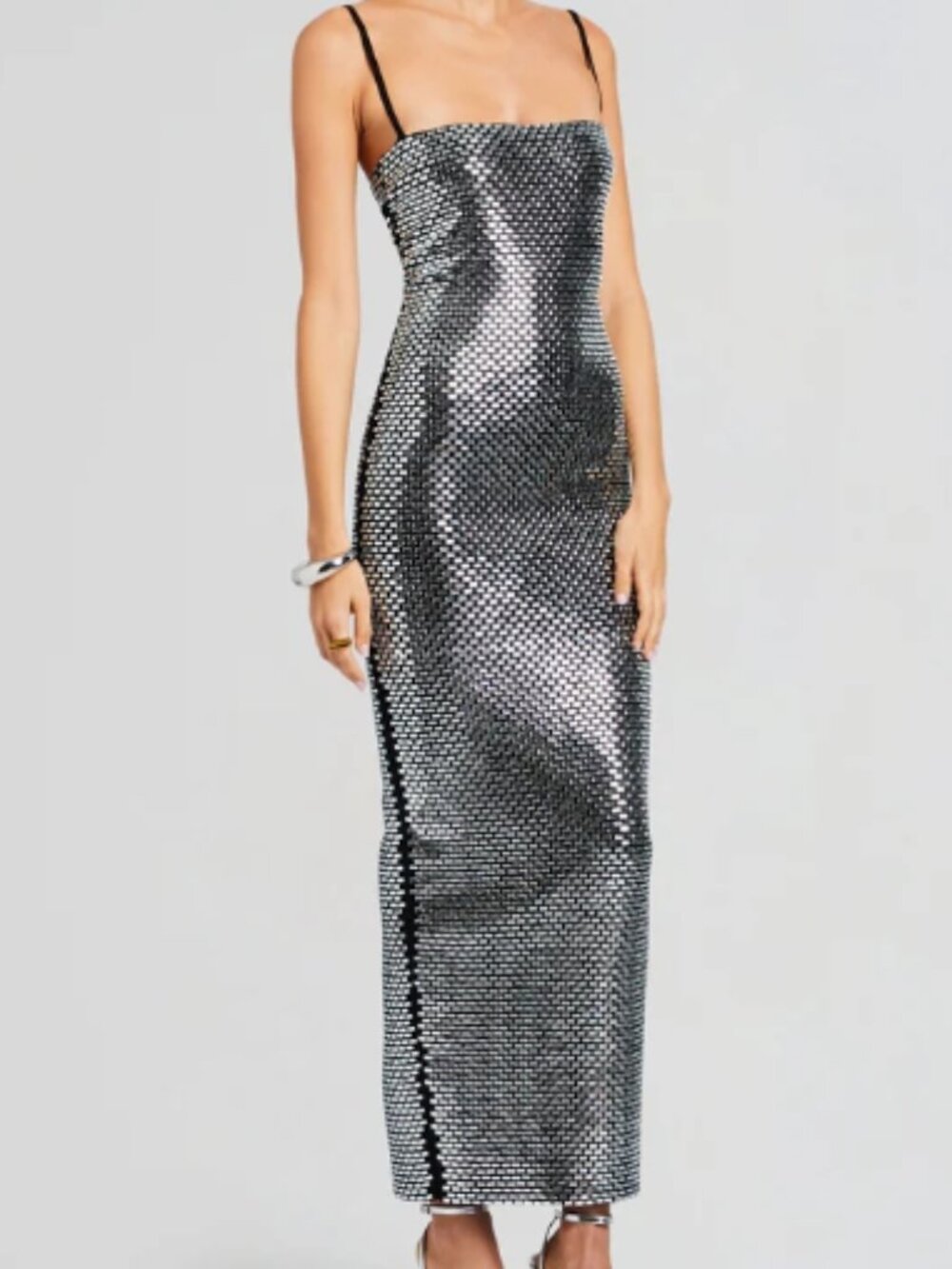 Retrofête Kyree Crystal Embellished Knit Dress